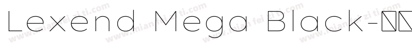 Lexend Mega Black字体转换